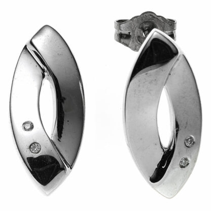 Ohrstecker 925 Silber mit Brillanten Marquise