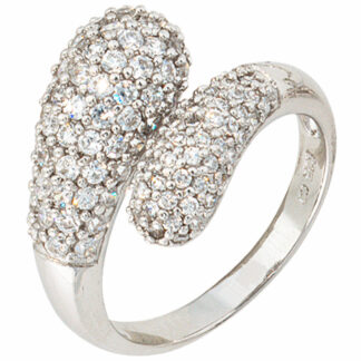 Ring 925 Silber mit Zirkonia weiß TWIST