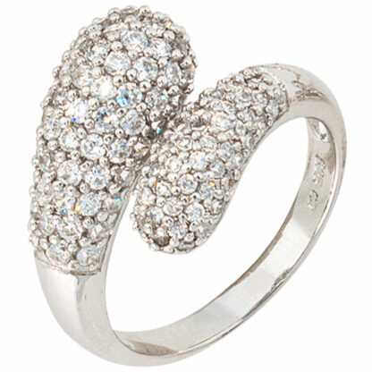 Ring 925 Silber mit Zirkonia weiß TWIST