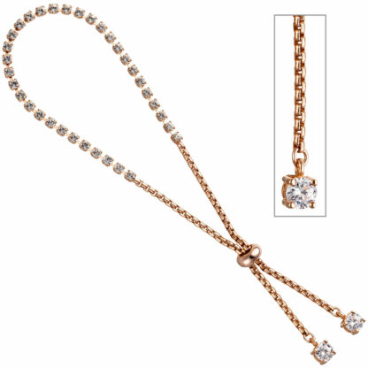 Venezianer Armband 925 Silber/rotvergoldet mit Zirkonia