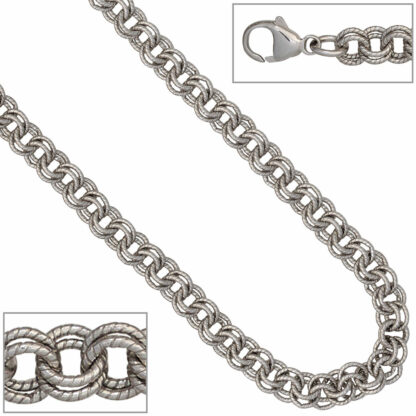 Zwillingsanker-Armband 925 Silber mattiert – Bild 2