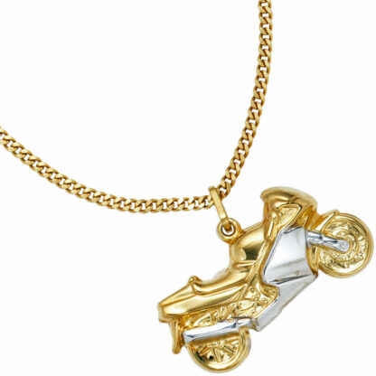 Anhänger "Motorrad" 333 Gelbgold bicolor – Bild 2