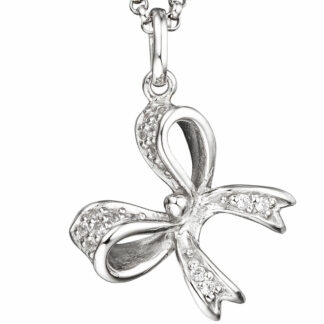 Anhänger "Schleife" 925 Silber mit Zirkonia weiß