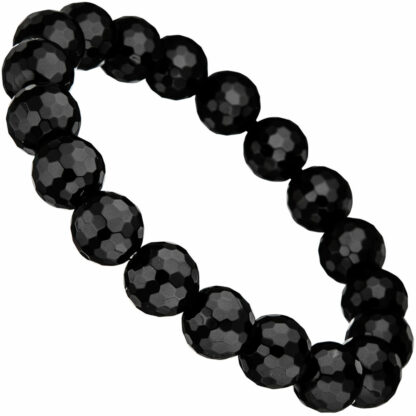 Armband Onyx schwarz facettiert