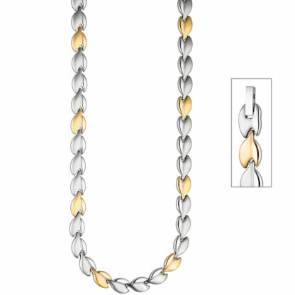 Collier "Herzen" Edelstahl PVD gelbgoldfarben