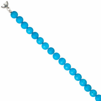 Collier Magnesith-Perlen türkisfarben 80 cm