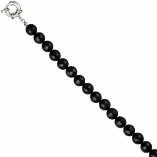 Collier Onyx schwarz facettiert 60 cm