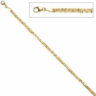 Criss-Cross-Armband dreireihig 333 Gelbgold 19 cm
