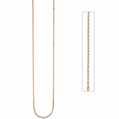 Gliederkette Edelstahl PVD rotgoldfarben