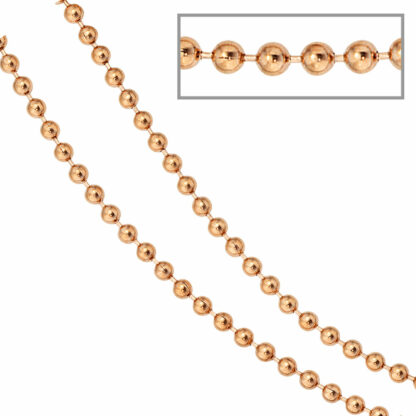 Kugelkette Edelstahl mit PVD rosa