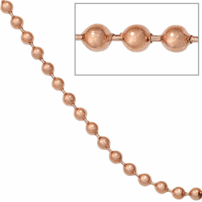 Kugelkette Edelstahl mit PVD rosa – Bild 3