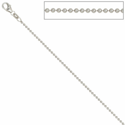 Kugelkette 925 Silber 1,4 mm 38 cm