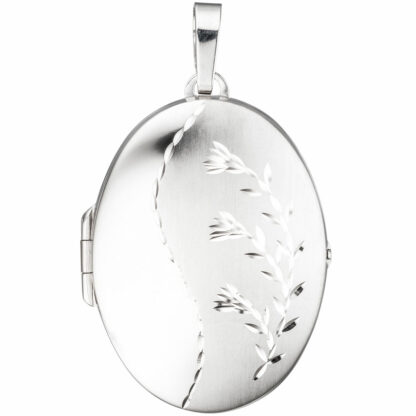 Medaillon "Feldblumen" oval 925 Silber