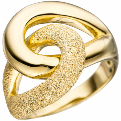 Ring 925 Silber/vergoldet abstrakt