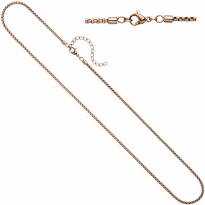 Venezianerkette Edelstahl/rotvergoldet 80 cm