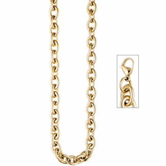 Collier Edelstahl/PVD goldfarben Ringglieder oval