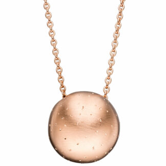 Collier mit Kugel-Anhänger 925 Silber/rotvergoldet