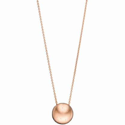 Collier mit Kugel-Anhänger 925 Silber/rotvergoldet – Bild 2