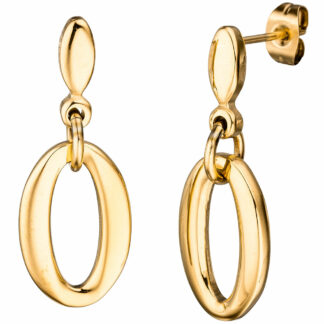 Hängerstecker Edelstahl/PVD goldfarben Ring