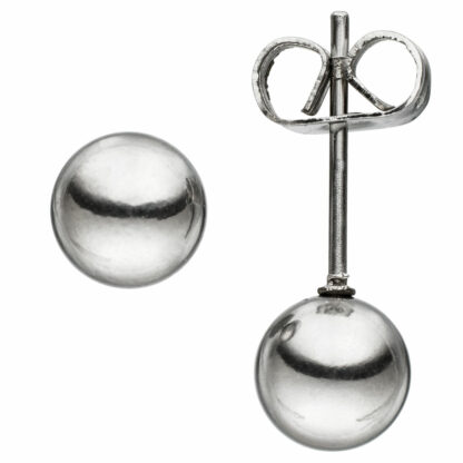 Kugel-Ohrstecker Edelstahl blank
