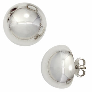 Ohrstecker Halbkugel 925 Silber blank