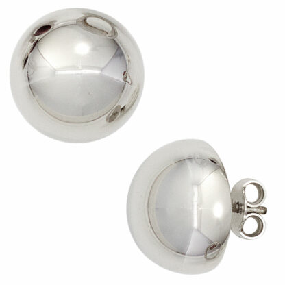 Ohrstecker Halbkugel 925 Silber blank