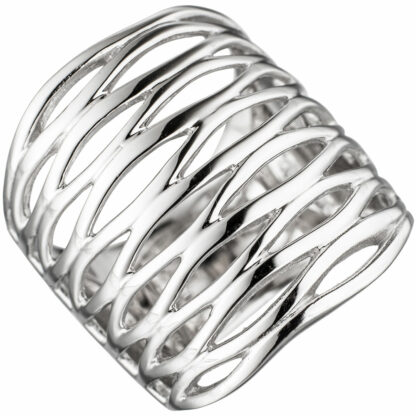 Ring 925 Silber Netzoptik