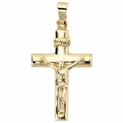 Anhänger "Kreuz" 333 Gelbgold mit Christus-Figur