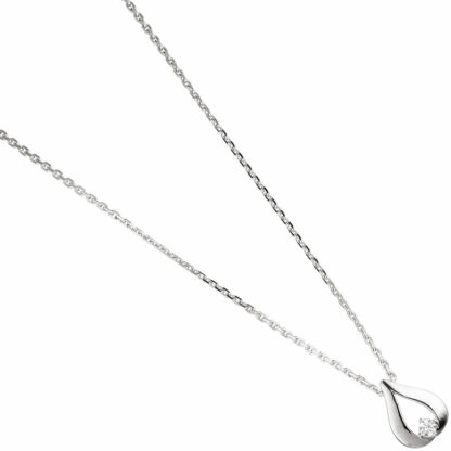 Anhänger "Tropfen" 333 Weißgold mit Zirkonia weiß – Bild 2