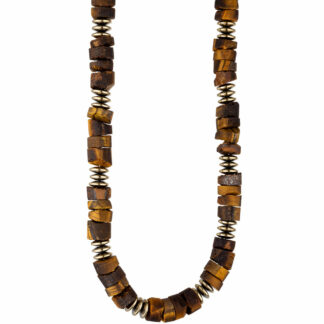 Collier Tigerauge 925 Silber