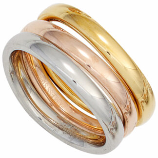 Ring "3 in 1" Edelstahl tricolor