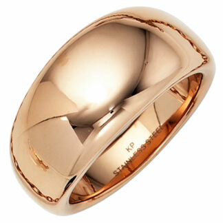 Ring Edelstahl/PVD rotgoldfarben glänzend