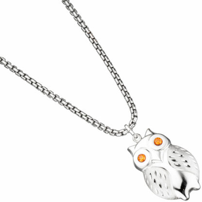 Anhänger "Eule" 925 Silber mit Zirkonia orange – Bild 2