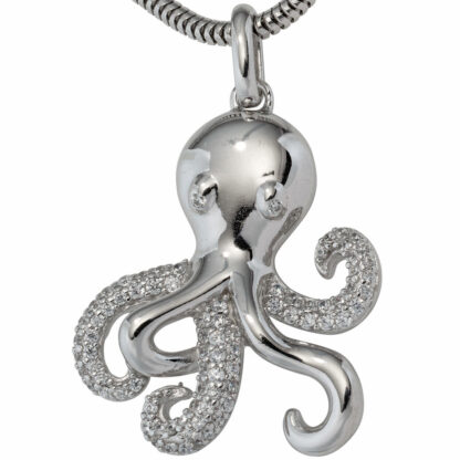 Anhänger "Krake" 925 Silber mit Zirkonia weiß