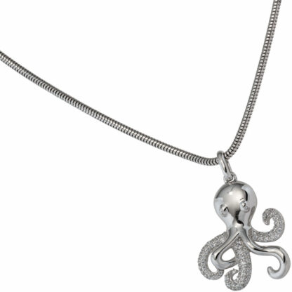 Anhänger "Krake" 925 Silber mit Zirkonia weiß – Bild 2