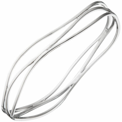 Armreif 925 Silber Abstrakt-Line 8,8 mm