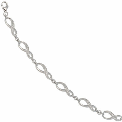 Armband "unendlich" 925 Silber mit Zirkonia weiß