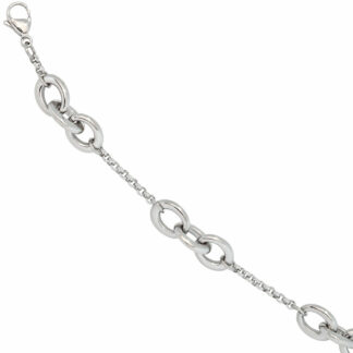 Erbs-Armband mit Schmuckelementen Edelstahl 21 cm