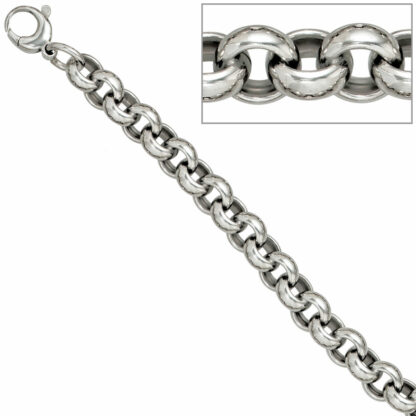 Erbskette/Collier 925 Silber 50 cm 10,1 mm – Bild 2