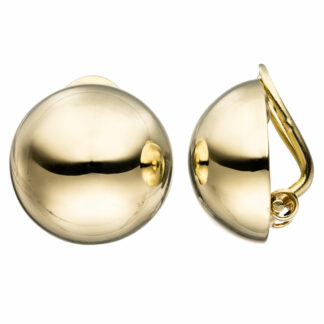 Ohrclips 333 Gelbgold Halbkugel