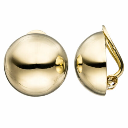 Ohrclips 333 Gelbgold Halbkugel