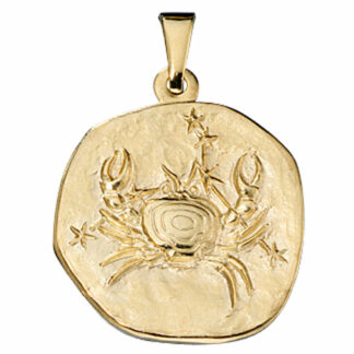 Anhänger Sternzeichen "Krebs" 333 Gelbgold rund