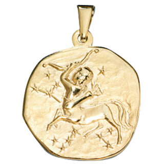 Anhänger Sternzeichen "Schütze" 333 Gelbgold rund