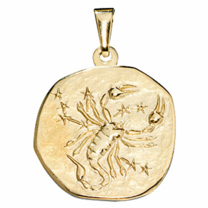 Anhänger Sternzeichen "Skorpion"  333 Gelbgold rund
