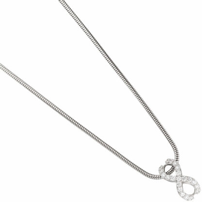Anhänger "Unendlichkeit" 925 Silber mit Zirkonia weiß – Bild 2