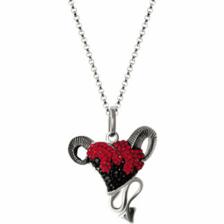 Collier mit Anhänger "Teufelsherz" 925 Silber mit SWAROVSKI ELEMENTS