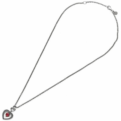 Collier "Herz" 925 Silber mit Granat – Bild 2