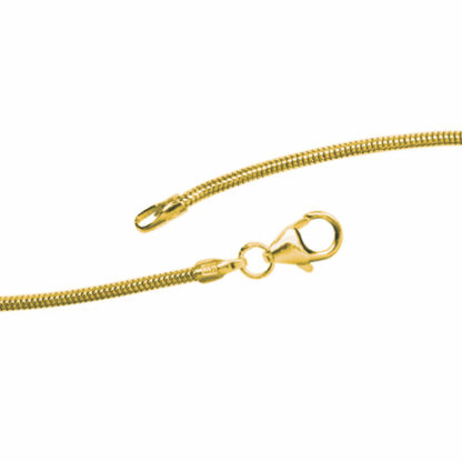 Schlangenkette 585 Gelbgold 1,4 mm 38 cm – Bild 5