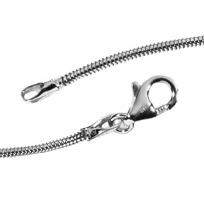 Schlangenkette 585 Weißgold 1,4 mm 38 cm – Bild 5