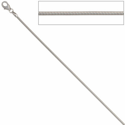 Schlangenkette 585 Weißgold 1,4 mm 42 cm – Bild 2